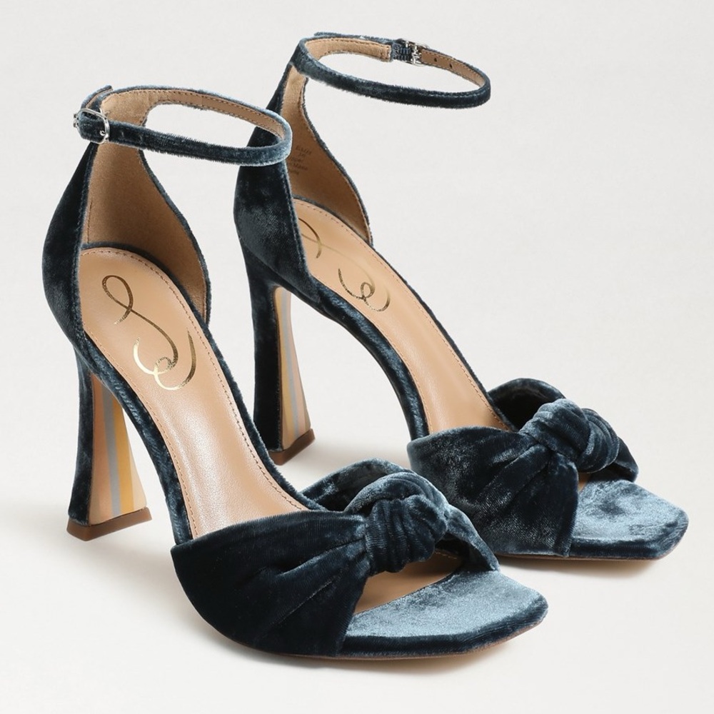 NWT SAM EDELMAN LUCIA ANKLE STRAP OPEN TOE HEEL Sz 10